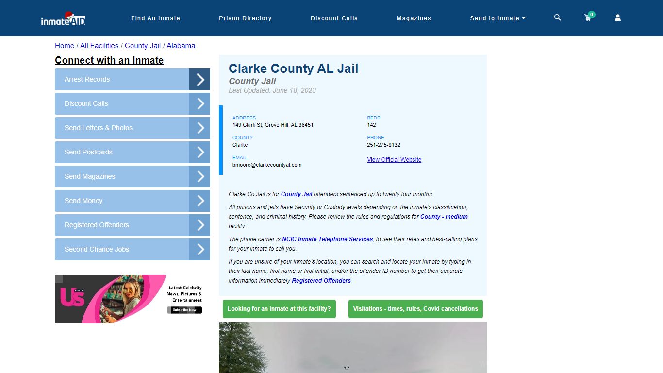 Clarke County AL Jail - Inmate Locator - Grove Hill, AL